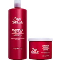 Shampoo Reparador 1000ml + Acondicionador Wella Ultimate Repair